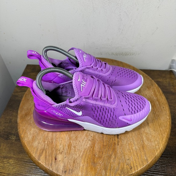 Nike Air Max 270 Running Shoes Purple White Womens Size 6 943345-501 - Picture 1 of 8